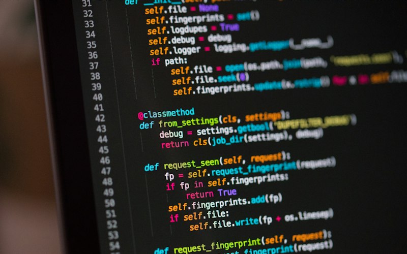 Python source code for a robot control program on a monitor